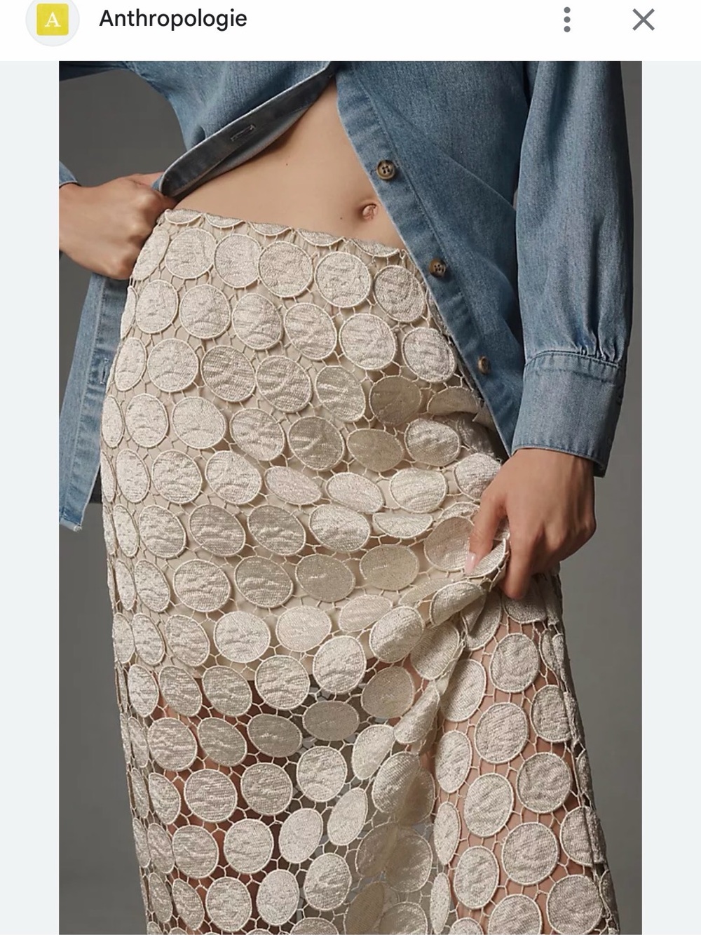 *NWT Anthropologie Sunday in Brooklyn medallion Midi Skirt